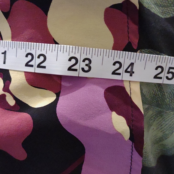 Tucker silk pink purple floral classic smocked collar blouse size s/m - Picture 5 of 9